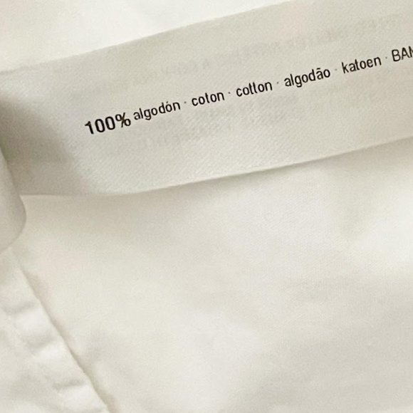 Uterque Made in Spain Medium White Lace Up V Neck Short Sleeve Lagonlook  Top - Picture 7 of 8